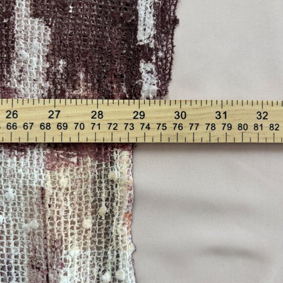 Jess & Jane - Crochet Sequin Splash Paint Look Top - Cream/Purple/Orange - Sz L - Picture 6 of 7